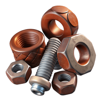 vibrant rustic Nuts and Bolts Assorted Cutout Element genuine png