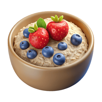 impressive abstract Oatmeal with Berries Transparent Background authentic png
