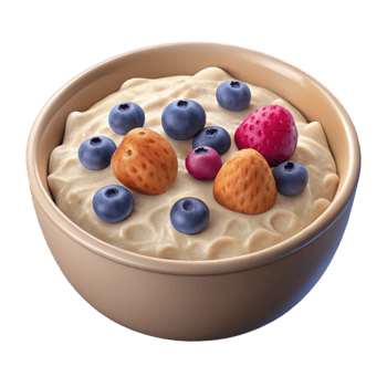 extraordinary creative Oatmeal with Berries Transparent Background png