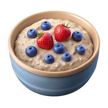 extraordinary abstract Oatmeal with Berries Transparent Background premium png