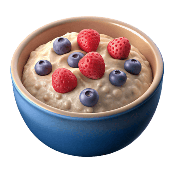 wonderful modern Oatmeal with Berries Transparent Background original png