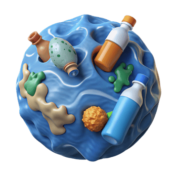 elegant contemporary Ocean Pollution Plastic Bottles Transparent Background professional png
