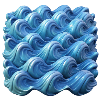 wonderful artistic Ocean Waves Pattern Seamless Isolated premium png