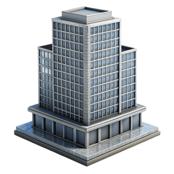 stunning vintage Office Building Skyscraper Grey Scale Transparent Background genuine png