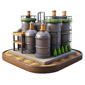 wonderful minimalist Oil Refinery Storage Tanks Landscape Cutout professional png