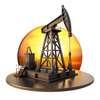 serene artistic Oil Rig Silhouette Sunset View Cutout genuine png