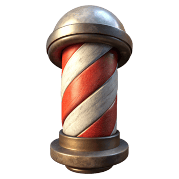 beautiful abstract Old Barber Pole Red and White Stripes Cutout Image png
