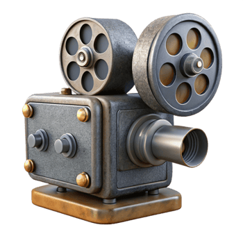 stunning modern Old Movie Projector Side View Isolated professional png