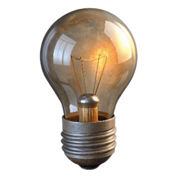 serene classic Old Style Light Bulb with Filament Transparent Background high quality png