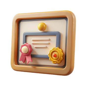 dramatic contemporary Online Course Certificate in Frame Isolated Transparent Background professional png