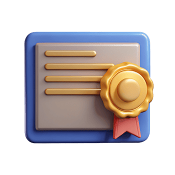 impressive rustic Online Course Certificate with Gold Seal Cutout high resolution png
