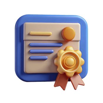 stunning contemporary Online Course Certificate with Gold Seal Cutout high resolution png