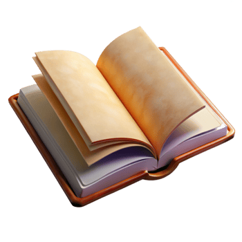 vibrant abstract Open Book with Blank Pages Isolated Element exclusive png