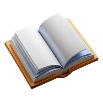 impressive traditional Open Book with Blank Pages Isolated Element premium png