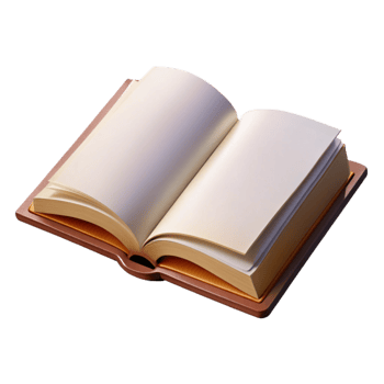 wonderful contemporary Open Book with Blank Pages Isolated Element original png