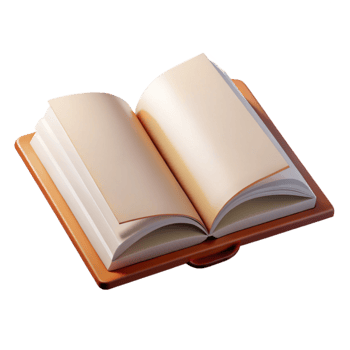 extraordinary creative Open Book with Blank Pages Isolated Element premium png