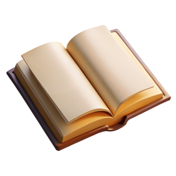 magnificent traditional Open Book with Blank Pages Isolated Element png