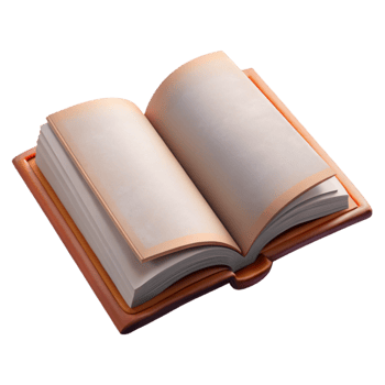 magnificent minimalist Open Book with Blank Pages Isolated Element exclusive png