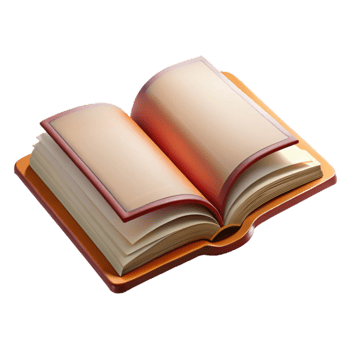 stunning minimalist Open Book with Blank Pages Isolated Element detailed png