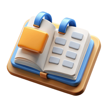 beautiful creative Open Book with Conference Schedule Isolated Element professional png