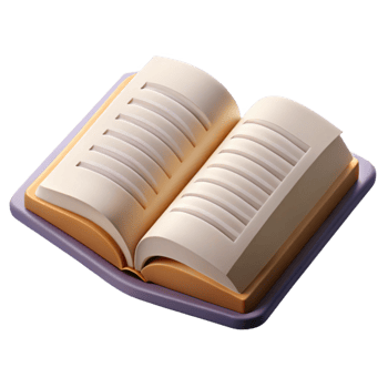 beautiful classic Open Book with Inspirational Quote Cutout high resolution png