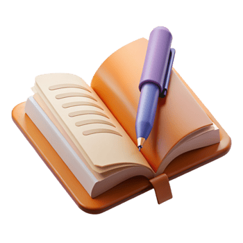 extraordinary contemporary Open Book with Pen Top View Transparent genuine png