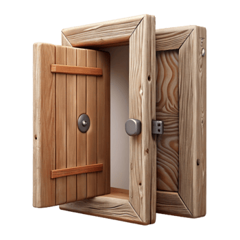 dramatic vintage Open Door Opportunity Concept Wooden Texture Cutout original png