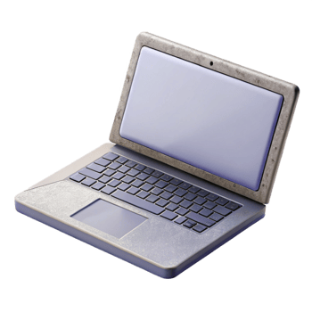 wonderful modern Open Laptop with Blank Screen Top View Cutout original png