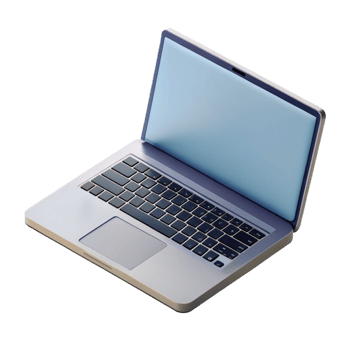 stunning vintage Open Laptop with Blank Screen Top View Cutout high quality png