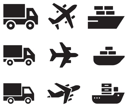logistics transportation icon vector