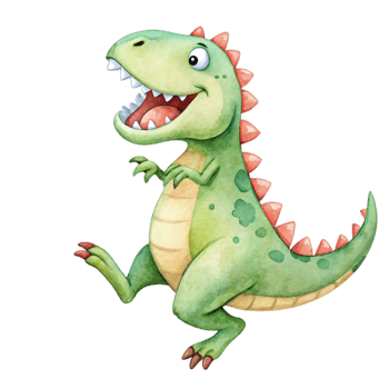 A cartoon dinosaur with its mouth open png