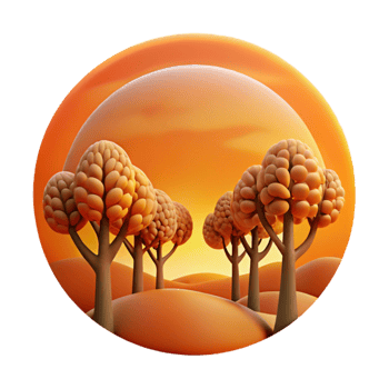 elegant abstract Orange Sunset Sky Silhouette Trees Cutout high resolution png
