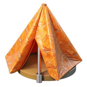 dramatic modern Orange Tent Poles Aluminum Close Up Isolated Element genuine png