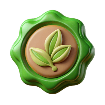 beautiful minimalist Organic Food Label Green Transparent Background exclusive png