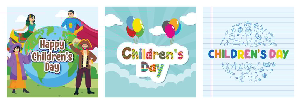 Children all over the world celebrate Children's Day. Children's Day concept. vector