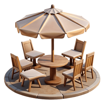 extraordinary traditional Outdoor Cafe Tables and Chairs Isolated high quality png