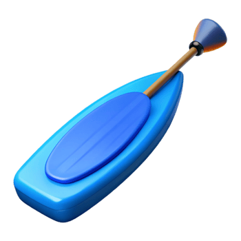 wonderful classic Paddle Board Blue Isolated Element genuine png