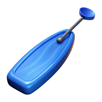 extraordinary creative Paddle Board Blue Isolated Element png