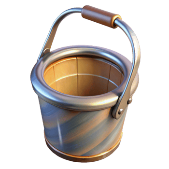 stunning abstract Paint Bucket Metal Handle Isolated Cutout exclusive png