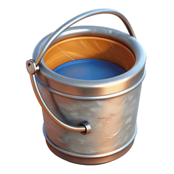 impressive traditional Paint Bucket Metal Handle Isolated Cutout original png