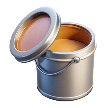 impressive rustic Paint Can Open Lid Isolated Element original png