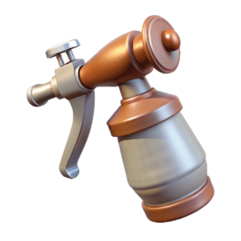 serene rustic Paint Sprayer Nozzle Detail Isolated high resolution png
