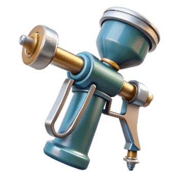 serene traditional Paint Sprayer Nozzle Detail Isolated high quality png