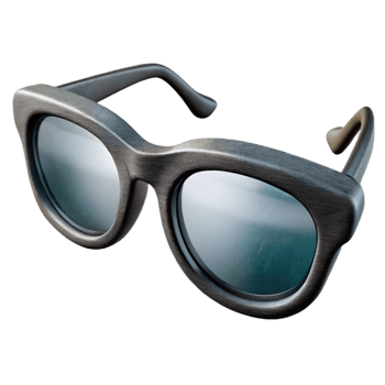 wonderful creative Pair of Eyeglasses with Black Frames Isolated authentic png