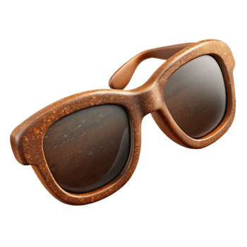 beautiful rustic Pair of Sunglasses with Brown Lenses Isolated exclusive png