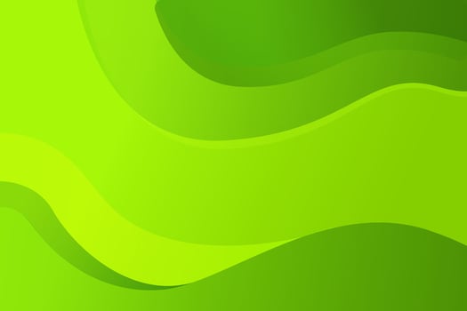 Vibrant Green Abstract Background with Smooth Wavy Shapes vector