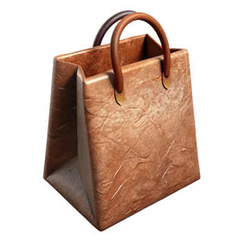 impressive modern Paper Bag Brown Isolated with Handles exclusive png