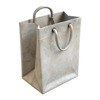 extraordinary traditional Paper Bag White Isolated with Handles high resolution png