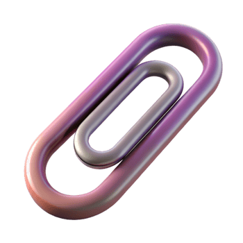 serene abstract Paperclip Side View Cutout Element high resolution png
