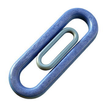 vibrant abstract Paperclip Side View Cutout Element high quality png